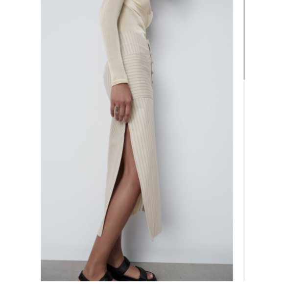 NWT Zara Midi Striped Skirt - Picture 3 of 7